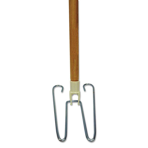 Wedge Dust Mop Head Frame/Lacquered Wood Handle
