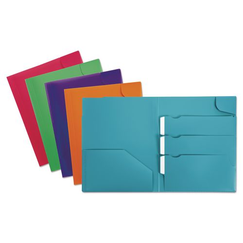 Divide It Up Four-Pocket Poly Folder