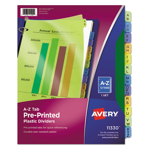 Durable Preprinted Plastic Tab Dividers