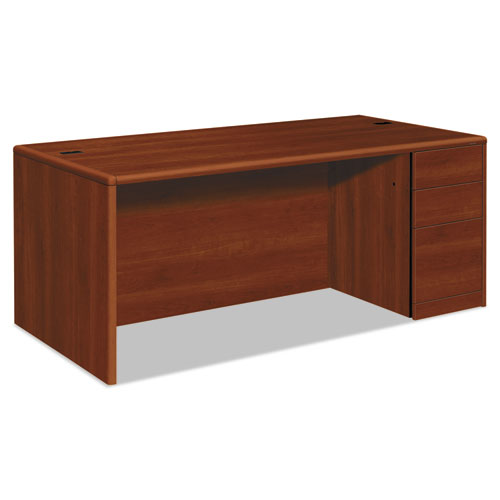 10700 Series Single Pedestal Desk with Full-Height Pedestal on Right