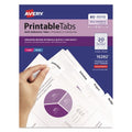 Printable Plastic Tabs with Repositionable Adhesive
