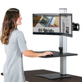 High Rise Electric Dual Monitor Standing Desk Workstation