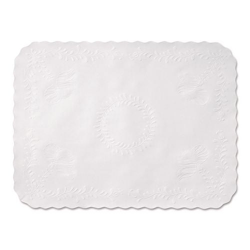 Anniversary Embossed Scalloped Edge Tray Mat