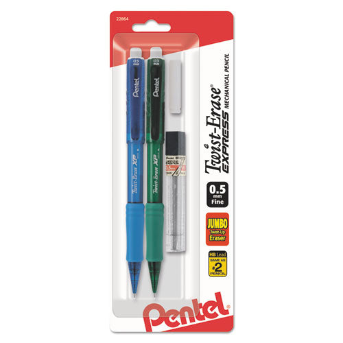 Twist-Erase EXPRESS Mechanical Pencils with Tube of Leads/Eraser