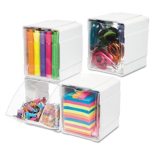 Tilt Bin Interlocking 4-Bin Organizer