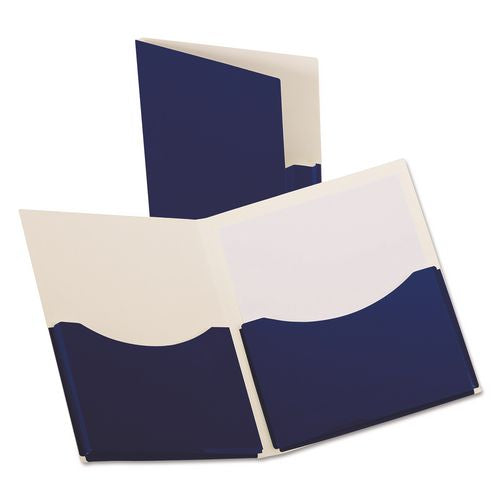 Double Stuff Gusseted 2-Pocket Laminated Paper Folder