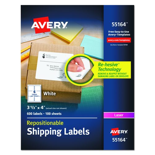 Repositionable Shipping Labels w/SureFeed