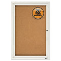 Enclosed Indoor Cork Bulletin Board with One Hinged Door