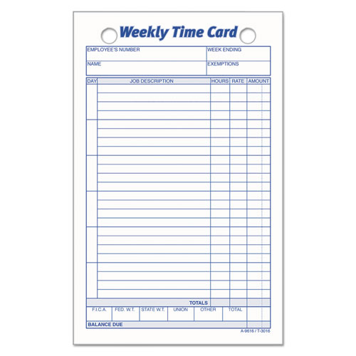Weekly Employee Time Cards