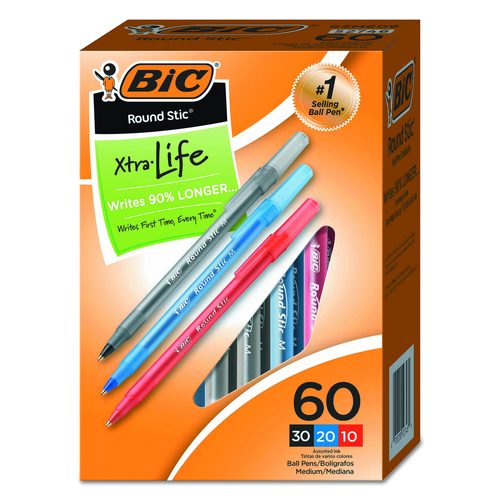 Round Stic Xtra Precision Ballpoint Pen Value Pack
