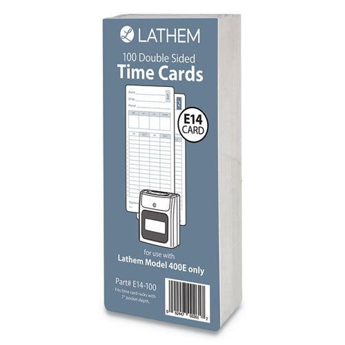 Time Clock Cards for Lathem Time 400E