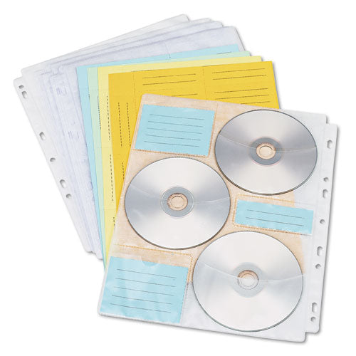 Two-Sided CD/DVD Pages for Three-Ring Binder