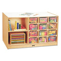 Mobile Storage Island with Clear Cubbie-Trays