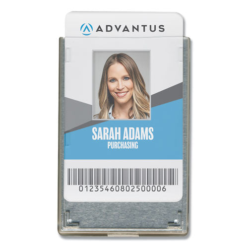 Rigid Two-Badge RFID Blocking Smart Card Holder