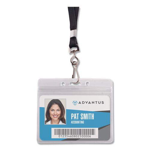 Resealable Badge Holders Combo Pack with 36" Lanyard