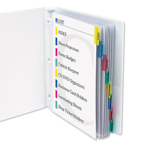 Sheet Protectors with Eight Assorted Index Tabs
