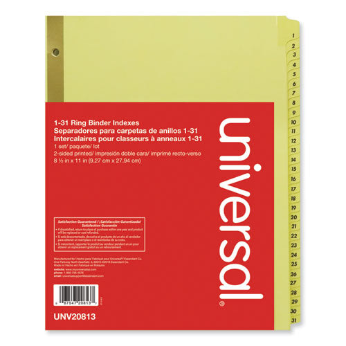Deluxe Preprinted Plastic Coated Tab Dividers with Black Printing