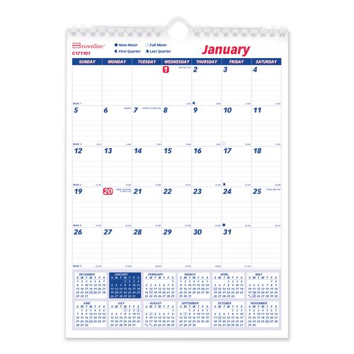 Twin-Wirebound Wall Calendar