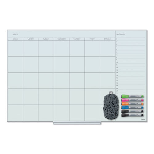 Floating Glass Dry Erase Calendar