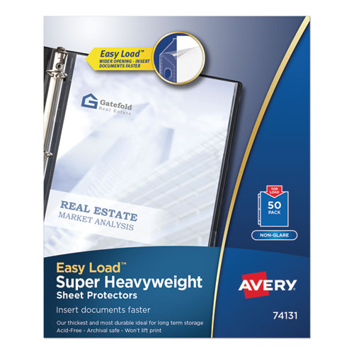 Super Heavyweight Easy Load Non-Glare Sheet Protector