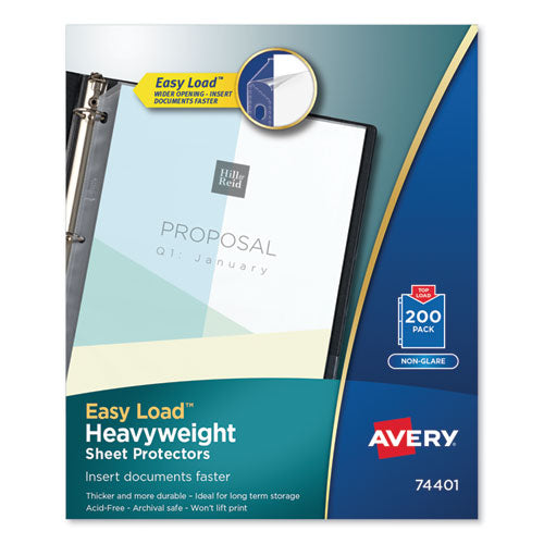Heavyweight Easy Load Non-Glare Sheet Protector Value Pack