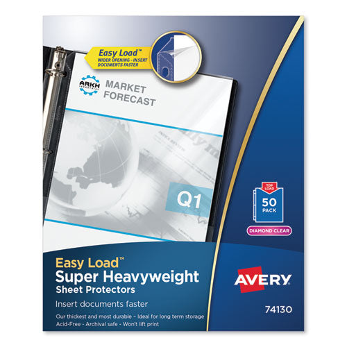 Super Heavyweight Easy Load Diamond Clear Sheet Protector