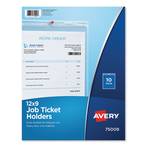 Heavyweight Clear Job Ticket Holder