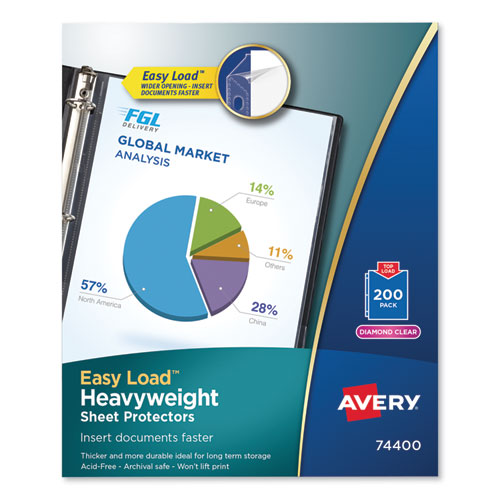 Heavyweight Easy Load Diamond Clear Sheet Protector