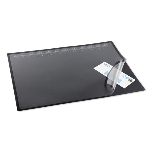 Desk Pad with Transparent Lift-Top Overlay and Antimicrobial Protection