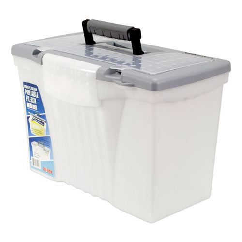 Portable Letter/Legal Filebox with Organizer Lid