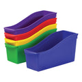 Interlocking Book Bins with Clear Label Pouches