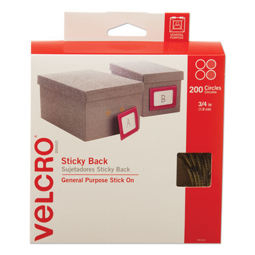 Sticky-Back Fasteners with Dispenser Box
