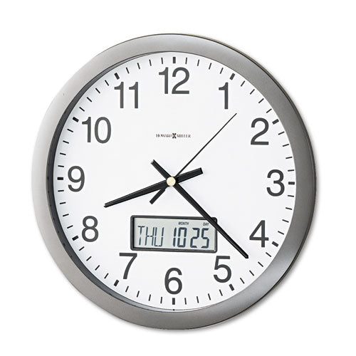Chronicle Wall Clock with LCD Inset