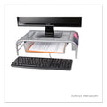 Raise Metal Mesh Monitor Stand with Drawer