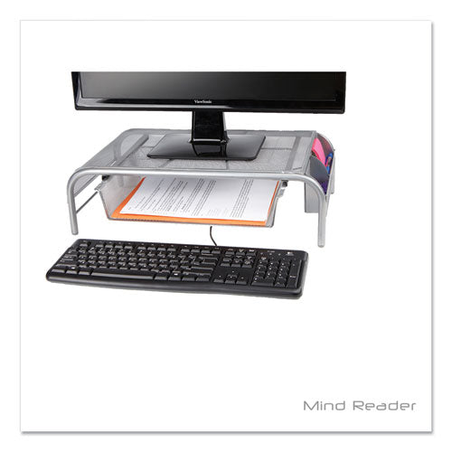 Raise Metal Mesh Monitor Stand with Drawer