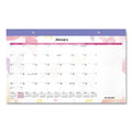 Watercolors Monthly Desk Pad Calendar