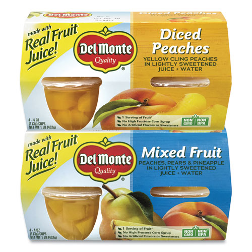 Diced Peaches and Mixed Fruit Cups