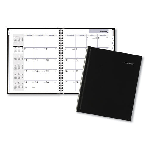 DayMinder Hard-Cover Monthly Planner with Memo Section