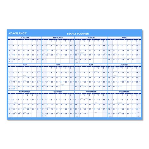 Horizontal Reversible/Erasable Wall Planner