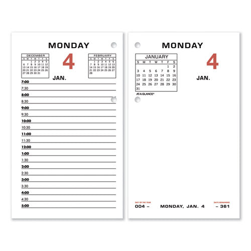 Two-Color Desk Calendar Refill