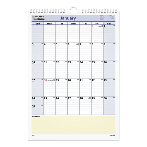 QuickNotes Wall Calendar