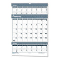 Bar Harbor Recycled Wirebound 3-Months-per-Page Wall Calendar