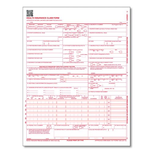 CMS-1500 Health Insurance Claim Form