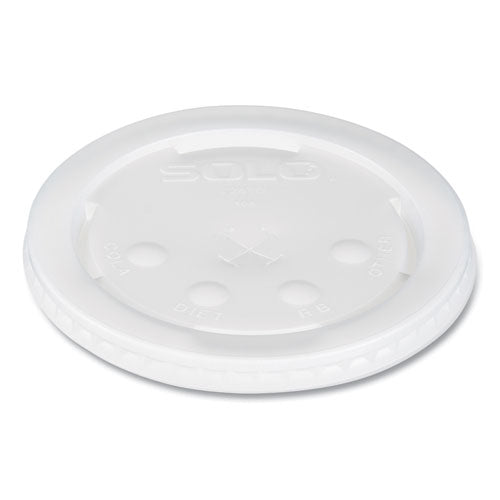 Polystyrene Plastic Flat Straw-Slot Cold Cup Lids