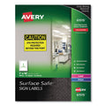 Surface Safe Removable Label Safety Signs