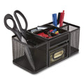 Seven Compartment Wire Mesh Accessory Holder