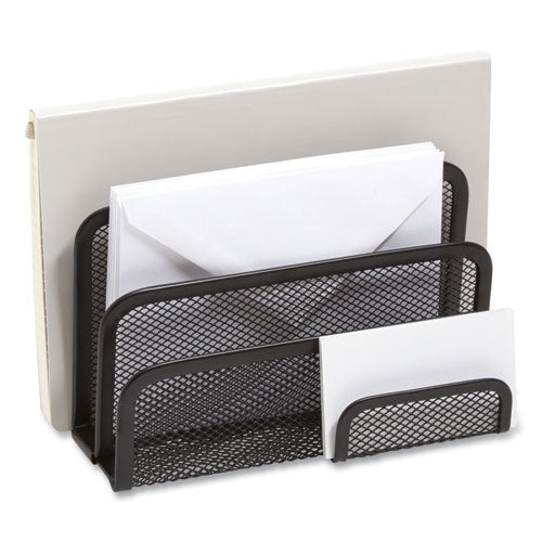 Wire Mesh Mail Sorter with Business Card Holder