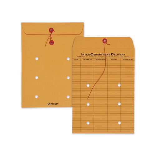 Brown Kraft String/Button Interoffice Envelope