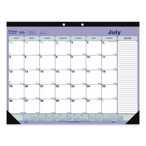 Academic 13-Month Desk Pad Calendar