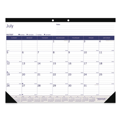 DuraGlobe Academic Desk Pad Calendar